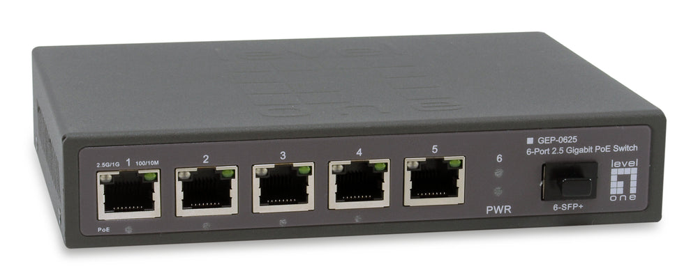 LevelOne Switch  6x GE GEP-0625 2.5GbE       57W   8xPoE+ sw