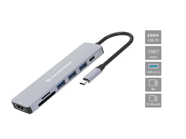 CONCEPTRONIC Dock USB-C->HDMI,USB3.0,100WPD           0.25m