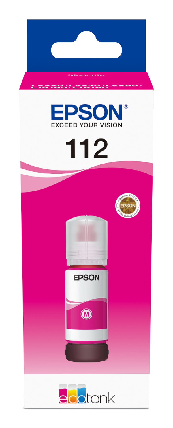 Epson EcoTank 112 Magenta 6000 sider Blækrefill C13T06C34A