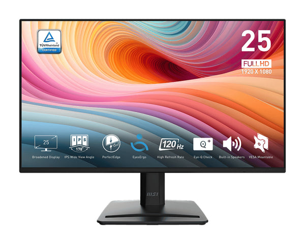 MSI PRO MP252 E2 25 IPS 1920 x 1080 (Full HD) HDMI DisplayPort 120Hz