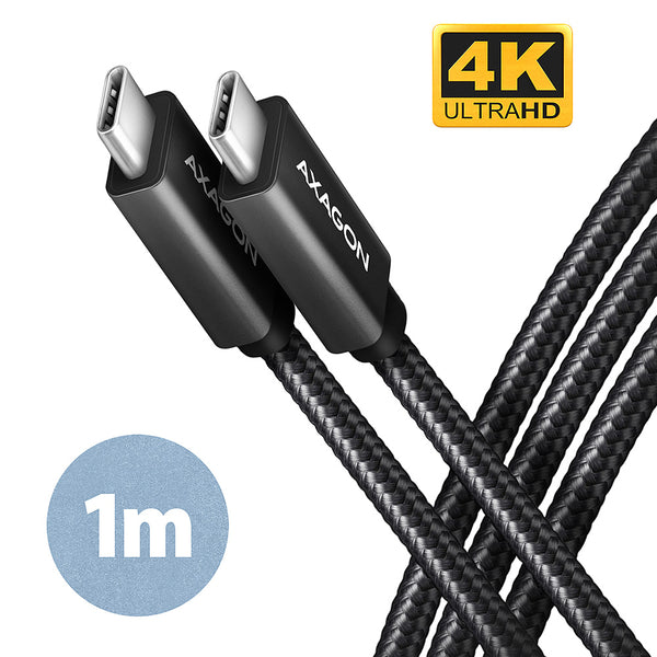 Axagon BUCM32-CM10AB USB-C 3.2 Gen 2x2 100W PD Sort 1m