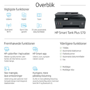 HP Smart Tank  570 Wireless All-in-One Blækprinter