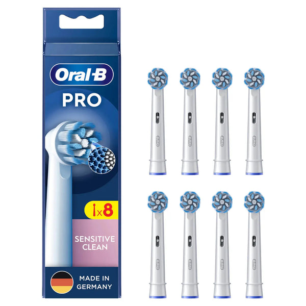 Oral-B Pro Sensitive Clean Brush tips Hvid, 8 stk. Ekstra tandbørstehoveder