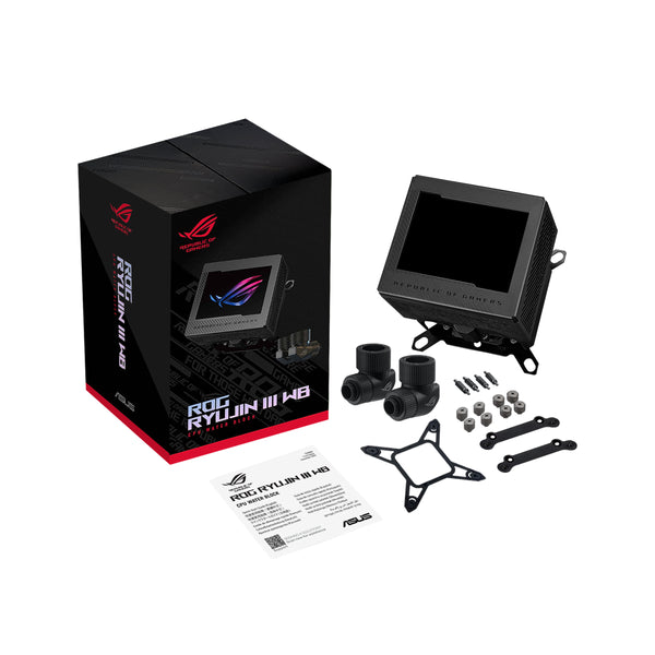 ASUS ROG RYUJIN III WB CPU-vandblokering til flydende kølesystem 1-pack Sort