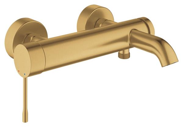 Kar- og brusearmatur étgrebs vægmontage børstet messing DN15 med omstilling GROHE Essence - Grohe