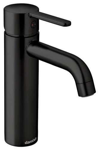 1-grebs håndvaskarmatur matsort, Eco-Save & Kold Start, 120mm fremspring - Damixa
