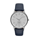Emporio Armani Renato hvid skive blå læder rem ur For Men Ar11119