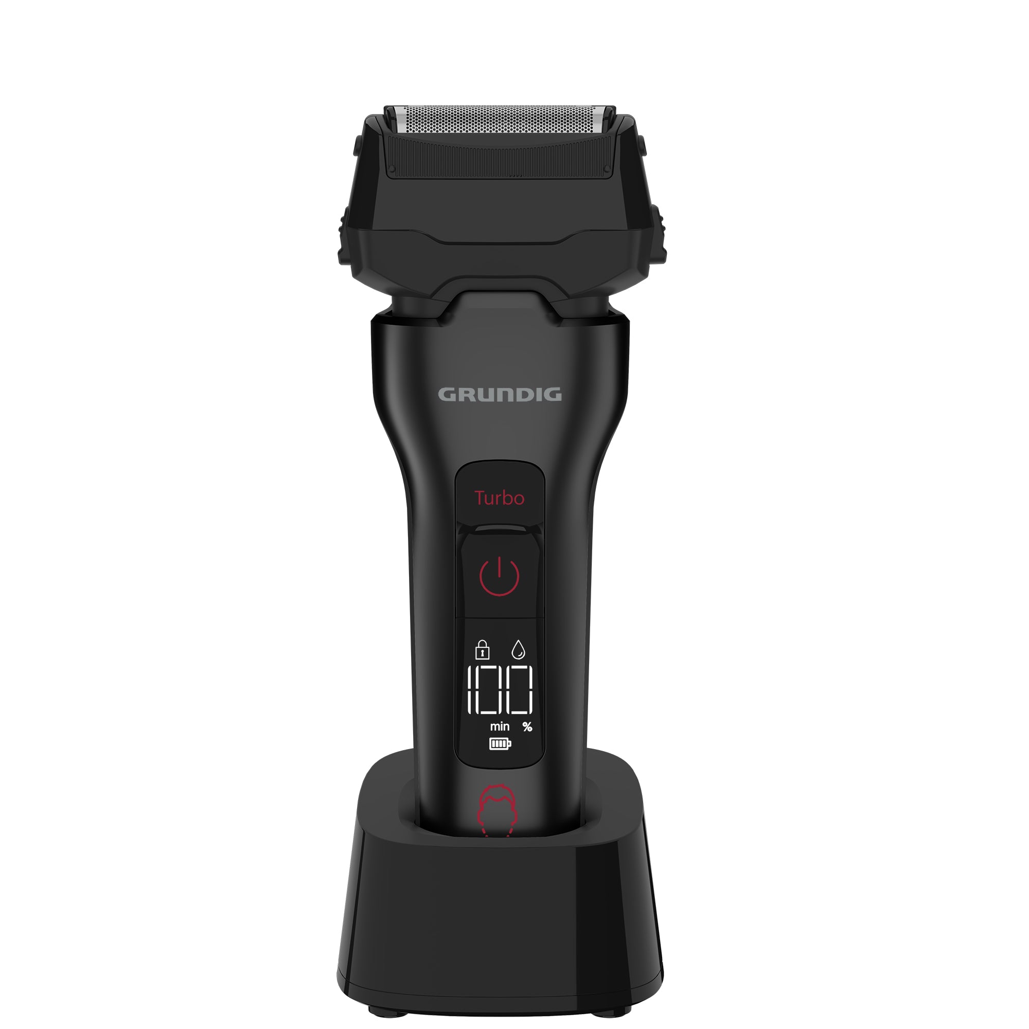 Grundig MS 9330 Folie shaver Trimmer Sort, Rød