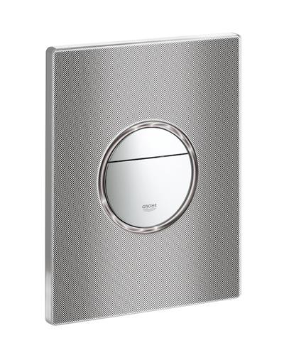 Betjeningsplade dobbeltskyl/start-stop grå 156x197 mm til pneumatisk ventil - Grohe
