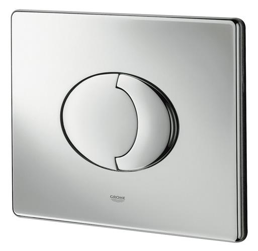 Betjeningsplade dobbeltskyl/start-stop forkromet 156x197 mm til pneumatisk afløb - Grohe