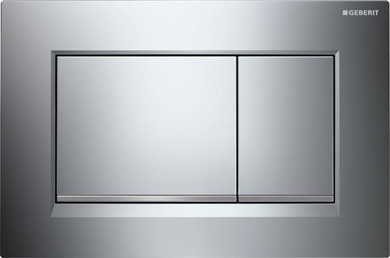 Dobbeltskyl frontbetjeningsplade krom til Geberit UP720/UP320 - Geberit