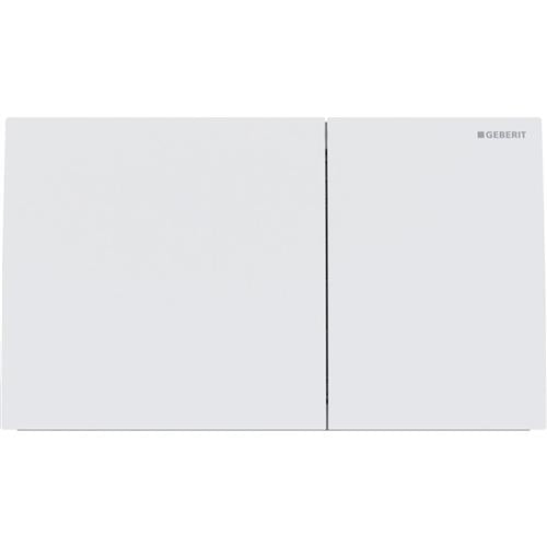 Betjeningsplade Sigma70 hvid mat, frontbetjening, dobbeltskyl - Geberit