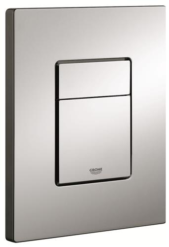 Betjeningsplade dobbeltskyl/start-stop 156x197 mm forkromet, pneumatisk montage lodret/vandret - Grohe