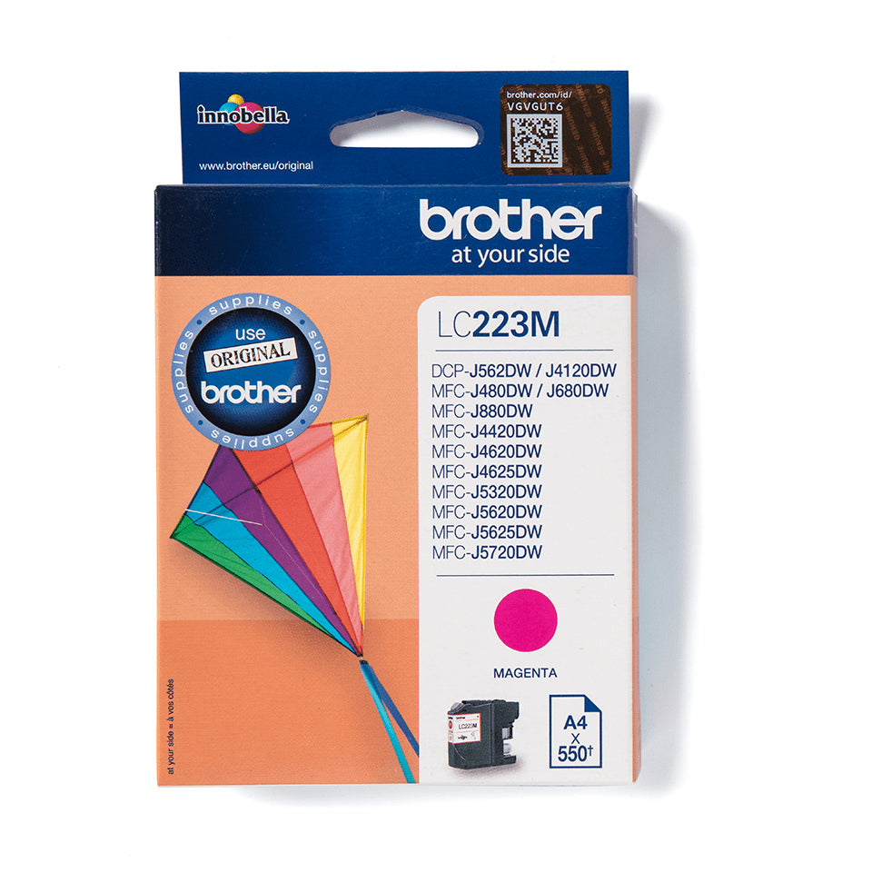 Brother LC 223M Magenta 550 sider Blæk