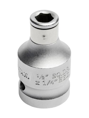 Ironside bitsadapter indv. 1/2" 4kt. til indv. 1/4" 6kt., 38mm