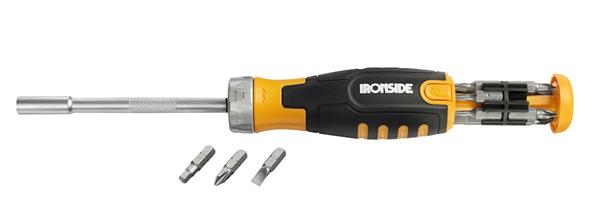 Ironside bitsskruetrækker med skralde inkl. 12 bits