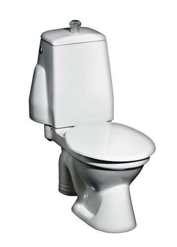 Børnetoilet lav model 295 mm siddehøjde S-lås enkeltskylning inkl. sæde - Gustavsberg