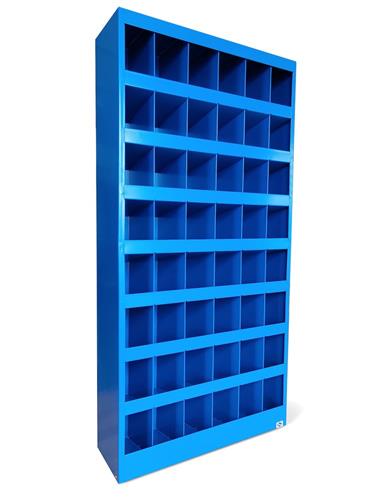 Værktøjs- og boltreol 48 rum 1005x500x160 mm blå - Blika