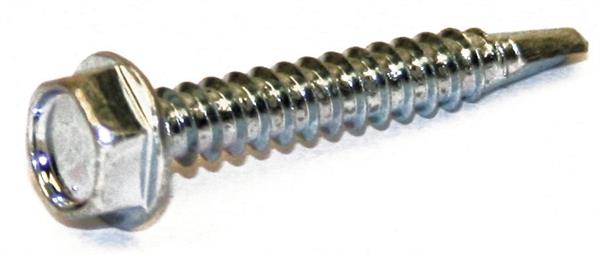 DIN 7504K boreskrue udv. 6-kant elgalvaniseret FZB m/flange, 16mm - 500stk