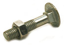 DIN 603 / 555 bræddebolt med møtrik 4.6 elgalvaniseret FZB M6, 60mm - 200stk