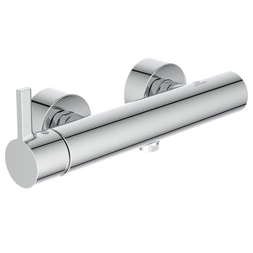 Vægmonteret 1-grebs brusearmatur krom, keramisk kartouche, G1/2 med kontraventil - Ideal Standard