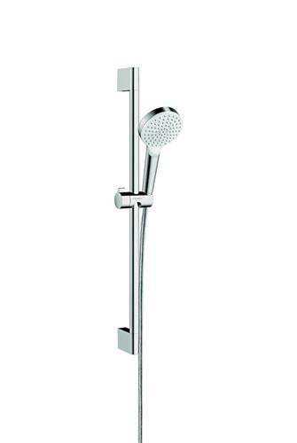 Rain 100 mm håndbruser med EcoSmart og QuickClean, 650 mm brusestang - hansgrohe