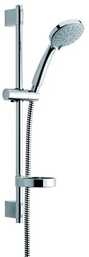 Håndbrusersæt 3‑funktion, 100 mm, 9 l/min vandbesparende, 604 mm stang - Damixa