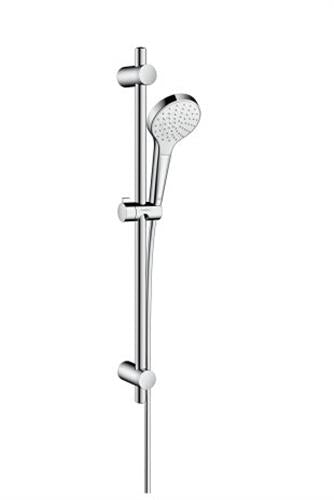 Håndbrusersæt 110 mm 3 funktioner 670 mm stang hvid/krom - hansgrohe