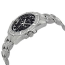 Bulova Crystal Collection Chronograph sort skive tofarvet stål rem ur For Men 96c126