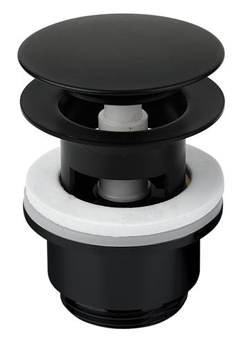 Bundventil push-open 63 mm 1¼ matsort til vask med overløb - Damixa
