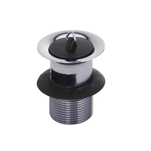 Bundventil 63 mm 1¼ med prop forkromet til vask med overløb - Netlager