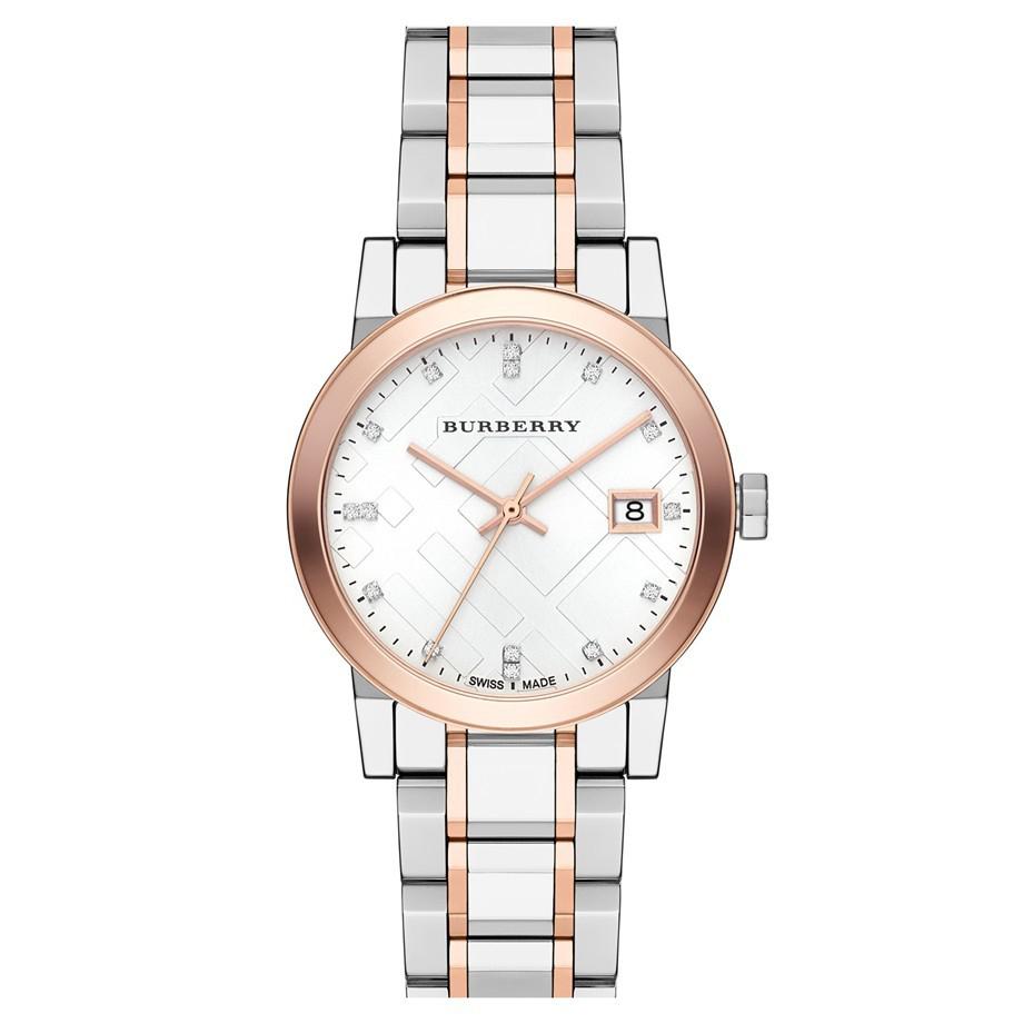Burberry dameur Diamond Check Stamped tofarvet Bu9127