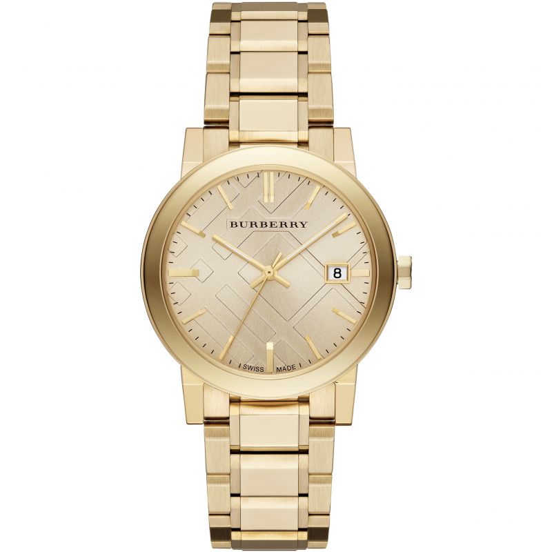 Burberry herreur The City stål guld Bu9033