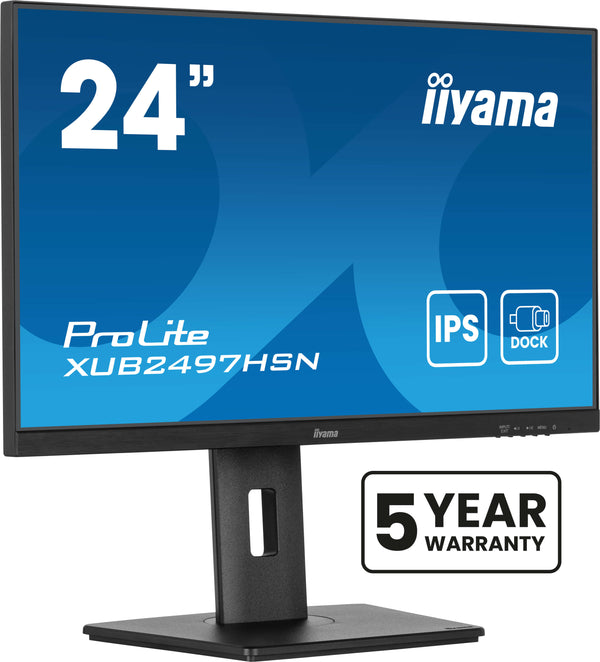 iiyama ProLite XUB2497HSN-B2 24 1920 x 1080 (Full HD) HDMI DisplayPort USB-C 100Hz  Dockingskærm