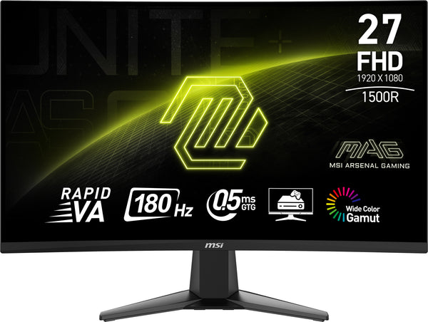 MSI MAG 27C6F 27 1920 x 1080 (FHD) HDMI DisplayPort 180Hz Skærm