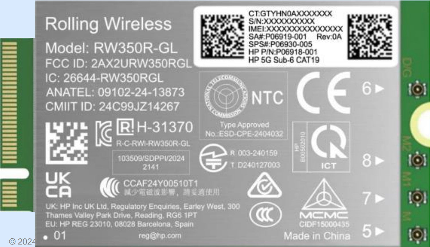 HP 5G Sub-6 WWAN Intern