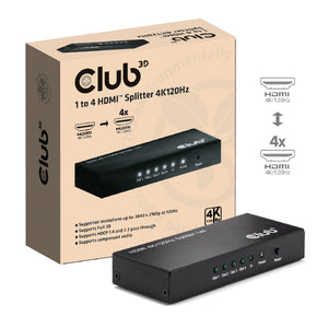 Club3D CSV-1385 4-Port HDMI Splitter 4K 120Hz