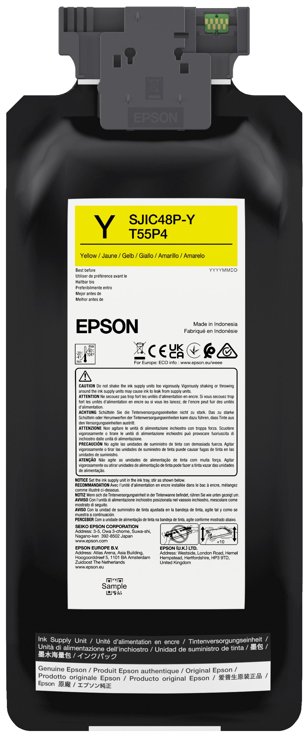 Epson T55P4 Gul Blækpakke