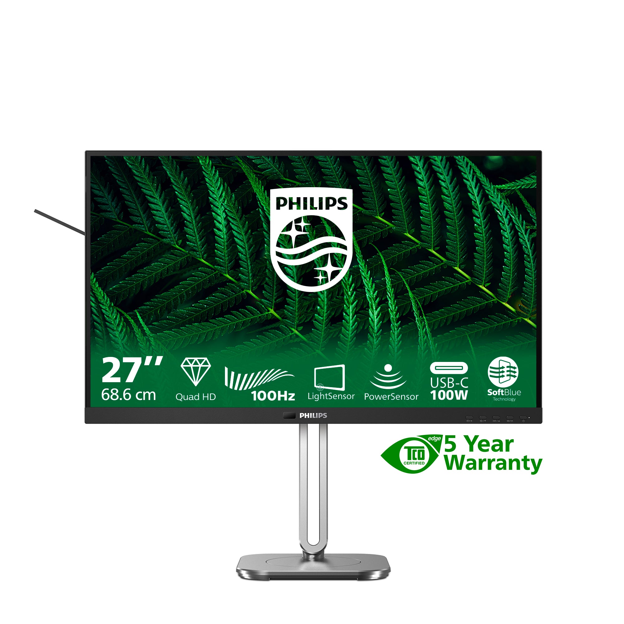 Philips 27B2G5601 27 IPS 2560 x 1440 (2K) HDMI DisplayPort USB-C 100Hz