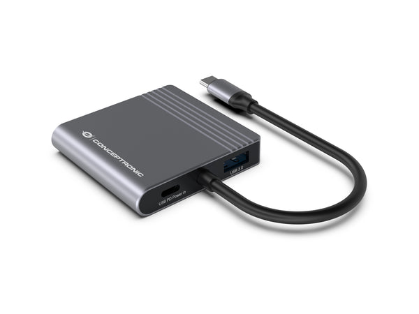 Conceptronic DONN13G dockingstation Ledningsført USB 3.2 Gen 1 (3.1 Gen 1) Type-C Grå