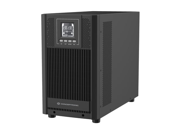 Conceptronic ZEUS52E3K UPS-enhed Dobbeltkonvertering (online) 3 kVA 2700 W 5 AC stikkontakt(er)