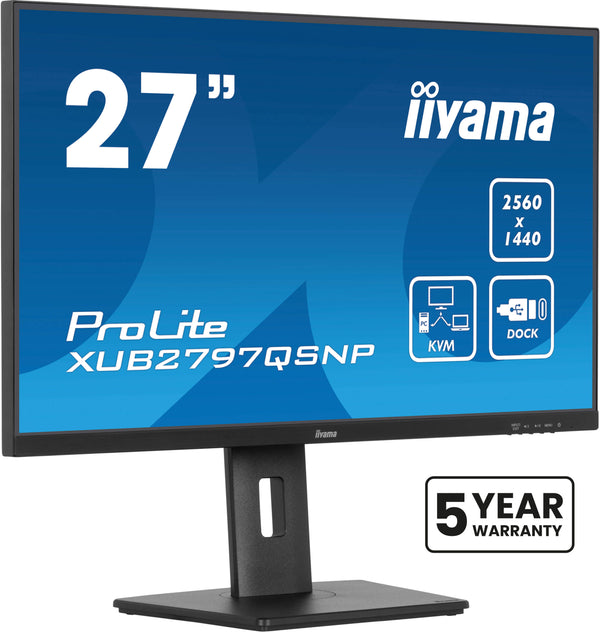 iiyama ProLite XUB2797QSNP-B1 27 IPS 2560 x 1440 (2K) HDMI DisplayPort 100Hz
