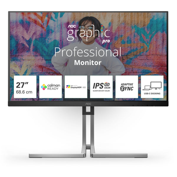 AOC Q27U3CV 27 IPS 2560 x 1440 (2K) HDMI DisplayPort USB-C 75Hz