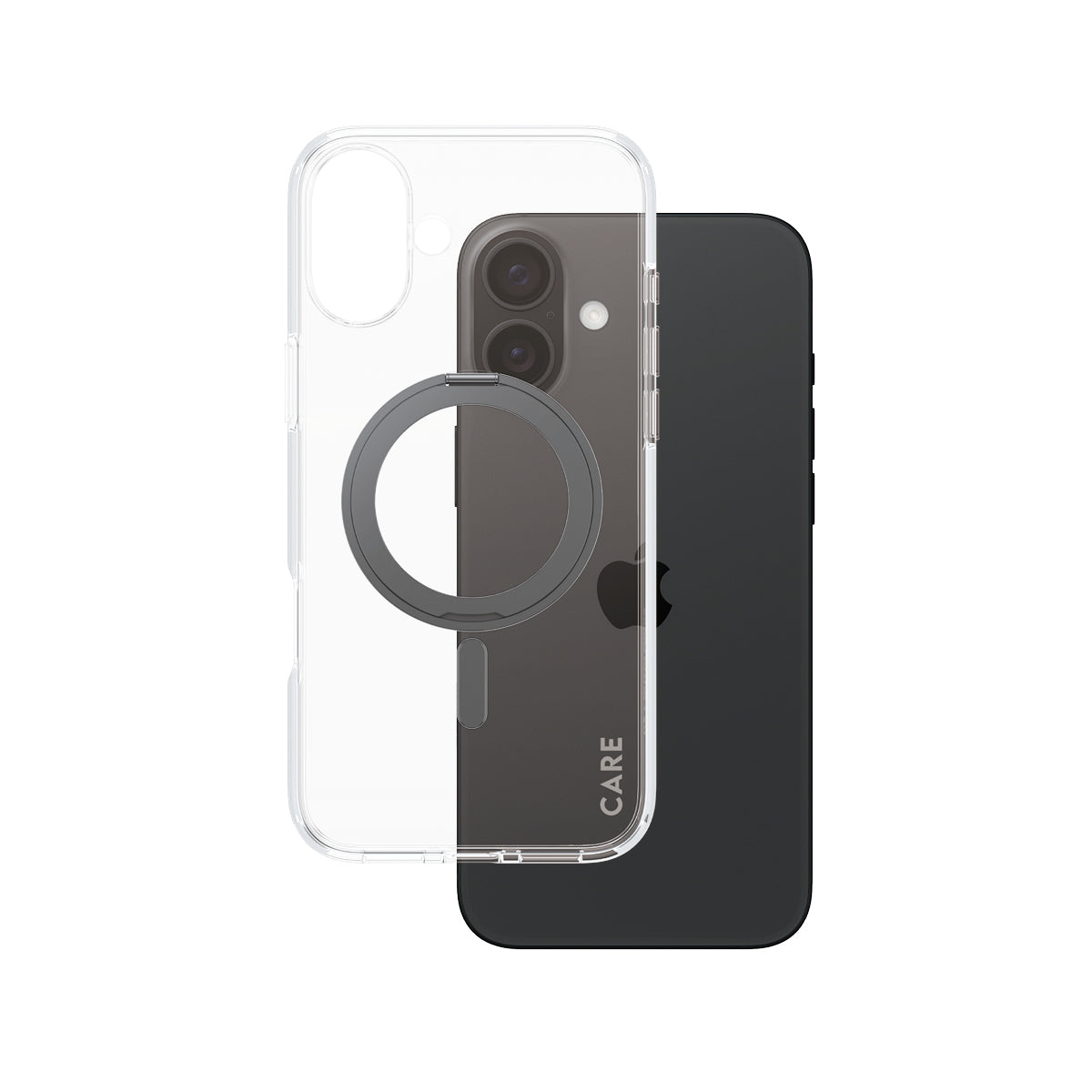PanzerGlass CARE Kickstand Sort til Apple iPhone 16 Plus