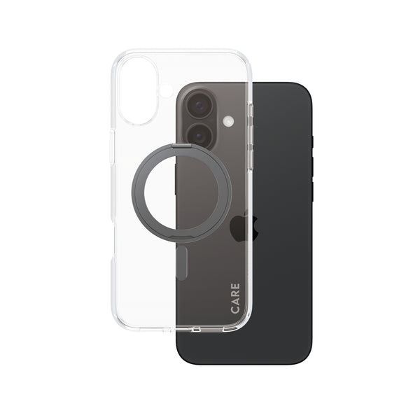 PanzerGlass CARE Kickstand Sort til Apple iPhone 16 Plus