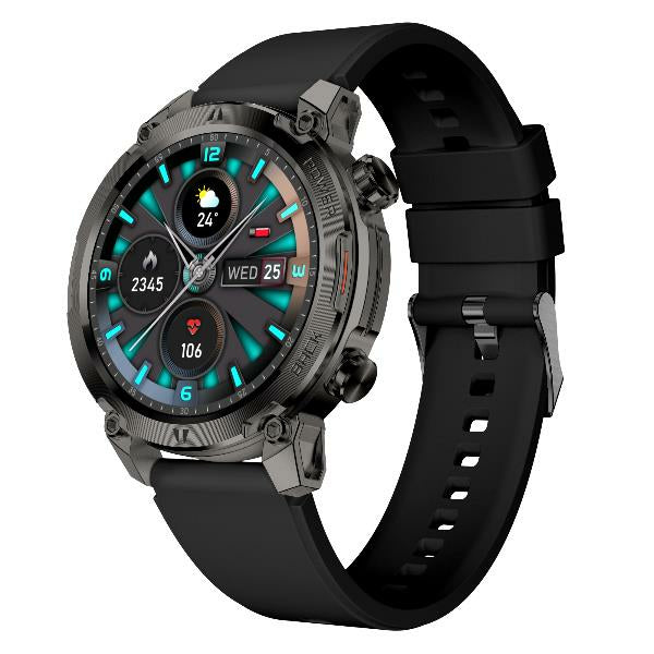 Nilox NXSWTRAILROUND Smartwatch og sportsur 3,53 cm (1.39) Digital 360 x 360 pixel Berøringsskærm Sort