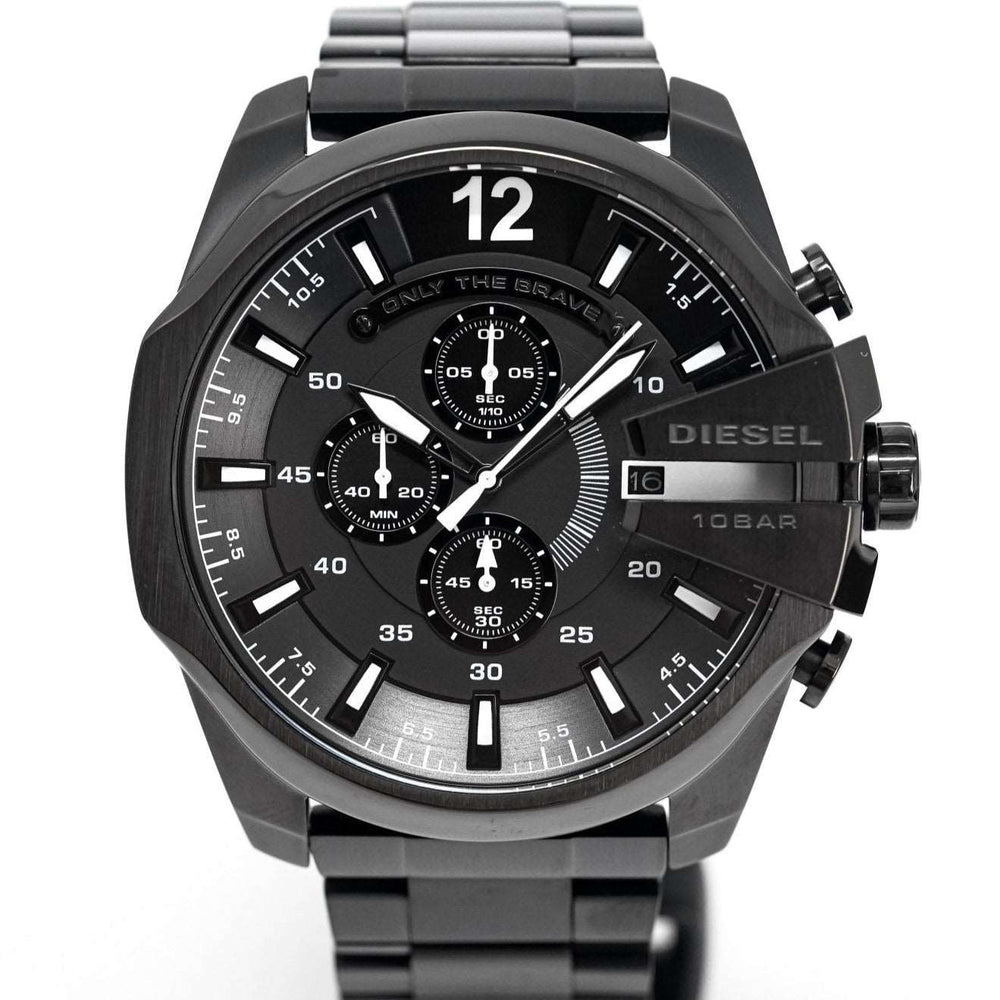 Diesel Dz4283 Men S Chronograph Mega Chief ur med sort PVD-belægning