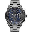 Diesel Dz4329 Men S sølv Mega Chief Chronograph ur