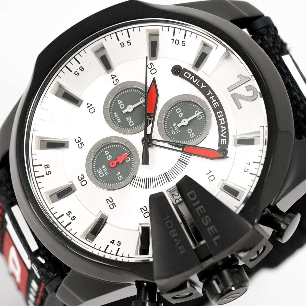 Diesel Dz4512 Men S Chronograph Mega Chief sort gråt ur