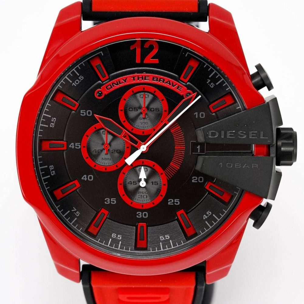 Diesel Dz4526 Men S Chronograph Mega Chief rødt ur